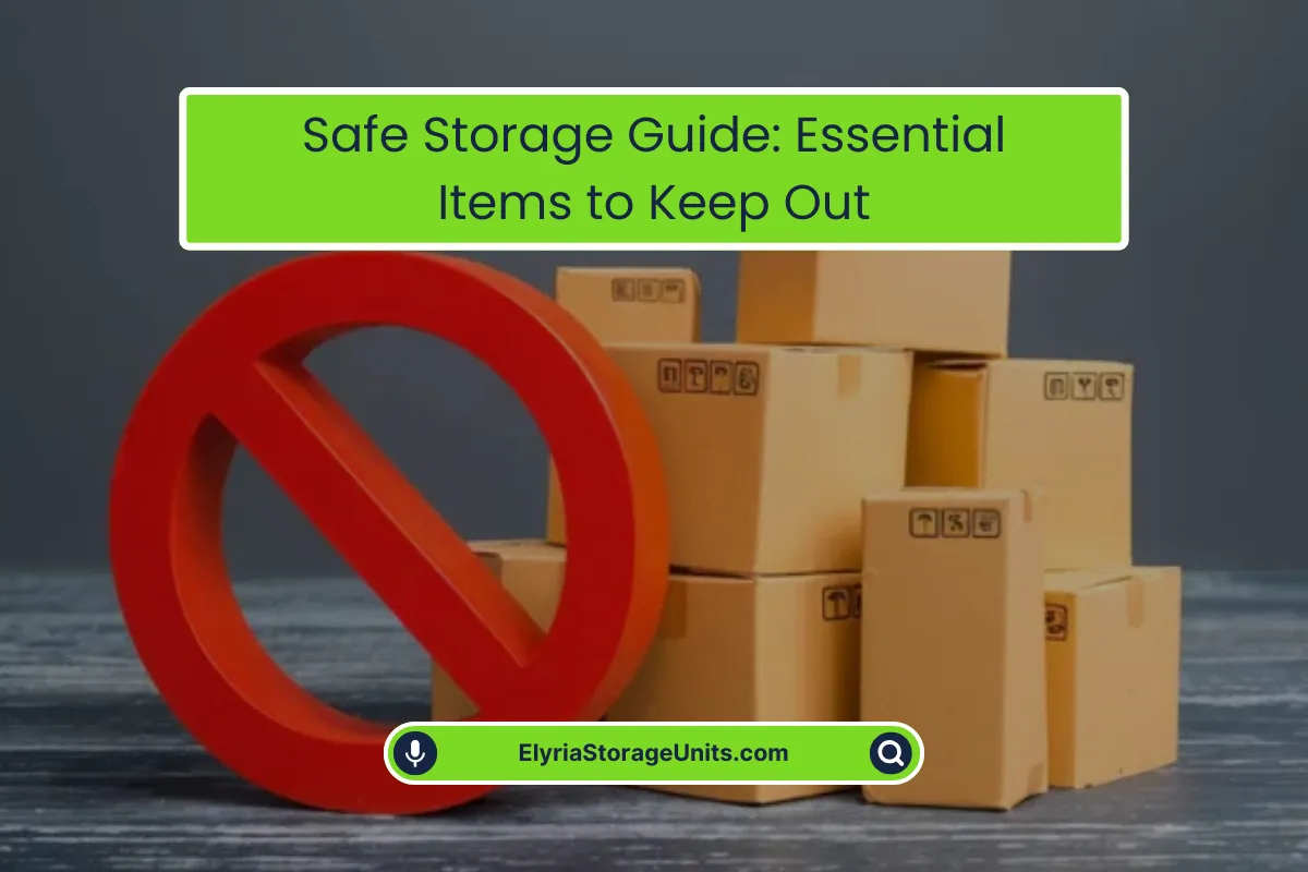 Safe Storage Guide Items to Keep Out Safe Storage Guide Items to Keep Out